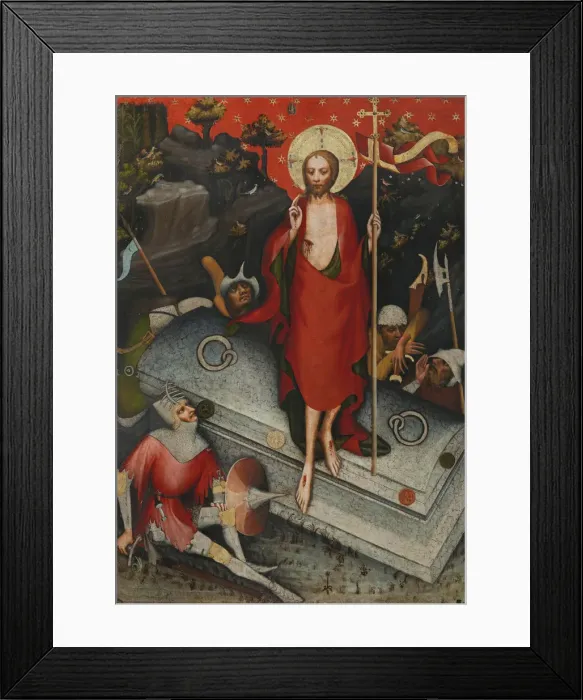 Framed Print : The Resurrection. From the Trebon Altarpiece, ca 1380 Framed Print : The Resurrection. From the Trebon Altarpiece, ca 1380