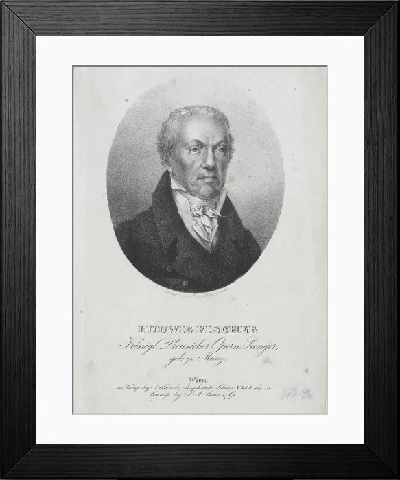 Framed Print : Portrait of the opera singer Ludwig Fischer (1745-1825) Framed Print : Portrait of the opera singer Ludwig Fischer (1745-1825)
