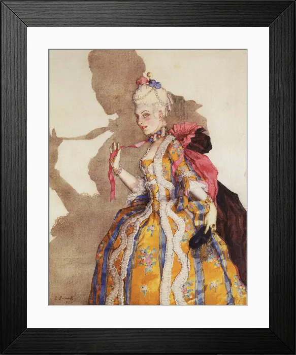 Framed Print : Costume design for Tamara Karsavina as Marquise. Music by Mozart, 1924 Framed Print : Costume design for Tamara Karsavina as Marquise. Music by Mozart, 1924
