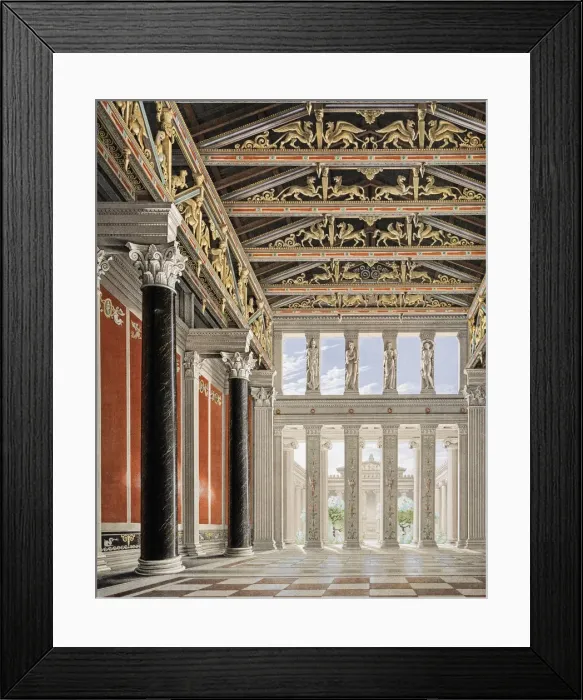 Framed Print : The Orianda Palace in the Crimea. Interior Perspective of the Great Hall, 1846 Framed Print : The Orianda Palace in the Crimea. Interior Perspective of the Great Hall, 1846