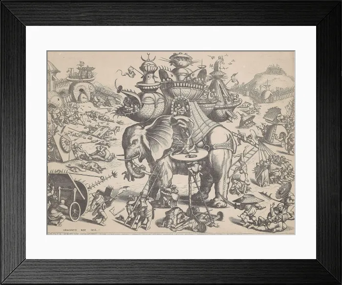 Framed Print : The Siege of an Elephant, c. 1550 Framed Print : The Siege of an Elephant, c. 1550