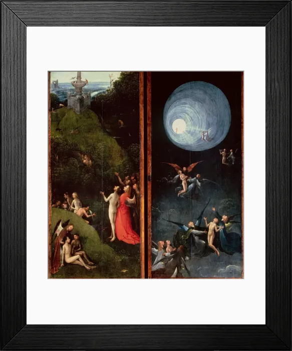 Framed Print : Four Visions of the Hereafter, ca 1490-1510 Framed Print : Four Visions of the Hereafter, ca 1490-1510