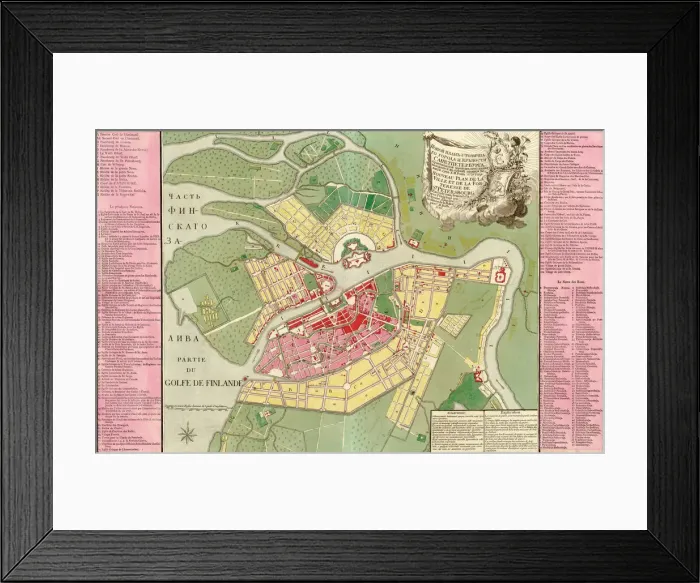 Framed Print : Map of Petersburg, 1776 Framed Print : Map of Petersburg, 1776