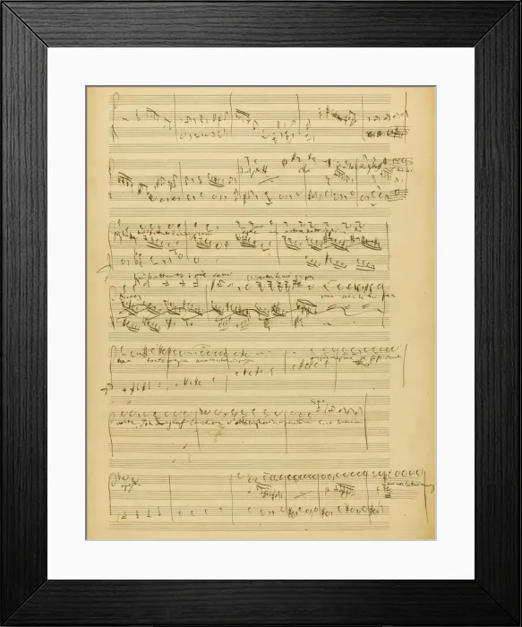 Framed Print : The autograph manuscript: Falstaff, opera in three acts, 1894 Framed Print : The autograph manuscript: Falstaff, opera in three acts, 1894