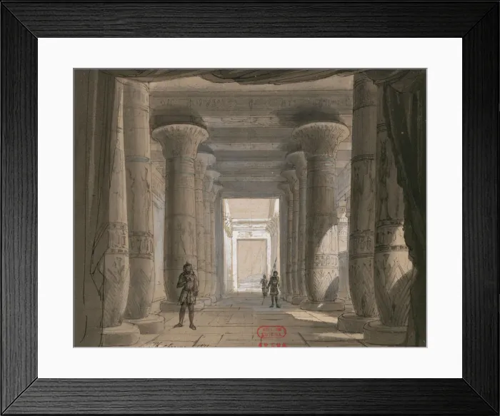 Framed Print : Set design for opera Aida by Giuseppe Verdi. Theatre de l Opera, Cairo, 1871 Framed Print : Set design for opera Aida by Giuseppe Verdi. Theatre de l Opera, Cairo, 1871