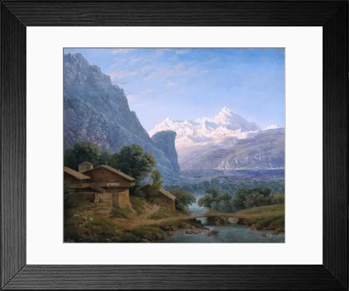 Framed Print : View of Mont Blanc, 1813 Framed Print : View of Mont Blanc, 1813