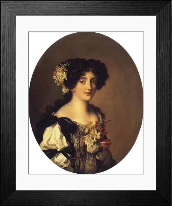 Framed Print : Portrait of Hortense Mancini (1646-1699), Duchesse Mazarin, 1670s Framed Print : Portrait of Hortense Mancini (1646-1699), Duchesse Mazarin, 1670s