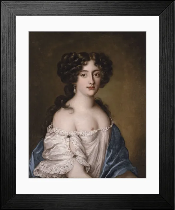 Framed Print : Portrait of Hortense Mancini (1646-1699), Duchesse Mazarin, as Aphrodite, ca 1675 Framed Print : Portrait of Hortense Mancini (1646-1699), Duchesse Mazarin, as Aphrodite, ca 1675