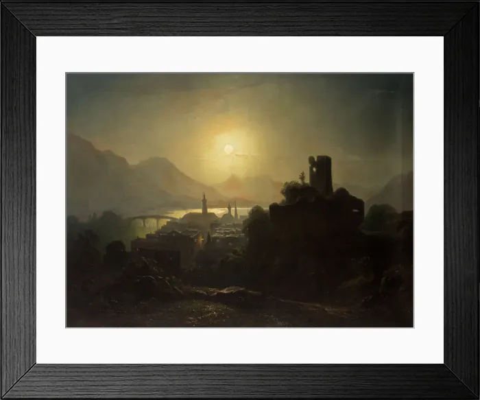 Framed Print : Tiflis by Moonlight, 1867