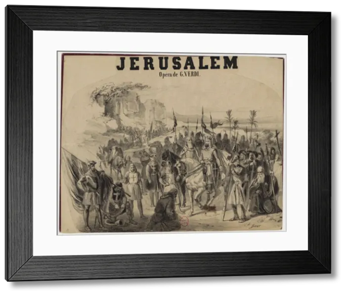 Framed Print : Opera Jerusalem by Giuseppe Verdi, on 26 November 1847 by the Paris Opera at the Salle Le Peletier ( Framed Print : Opera Jerusalem by Giuseppe Verdi, on 26 November 1847 by the Paris Opera at the Salle Le Peletier (