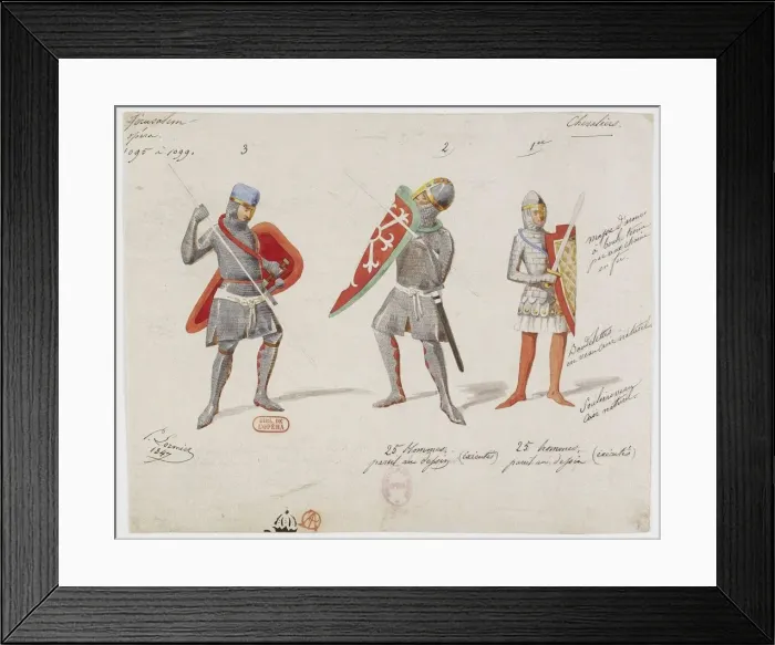 Framed Print : Costume design for the opera Jerusalem by Giuseppe Verdi, on 26 November 1847 by the Paris Opera Framed Print : Costume design for the opera Jerusalem by Giuseppe Verdi, on 26 November 1847 by the Paris Opera