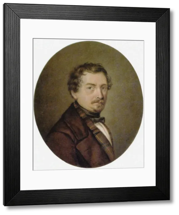 Framed Print : Portrait of the librettist Salvatore Cammarano (1801-1852) Framed Print : Portrait of the librettist Salvatore Cammarano (1801-1852)