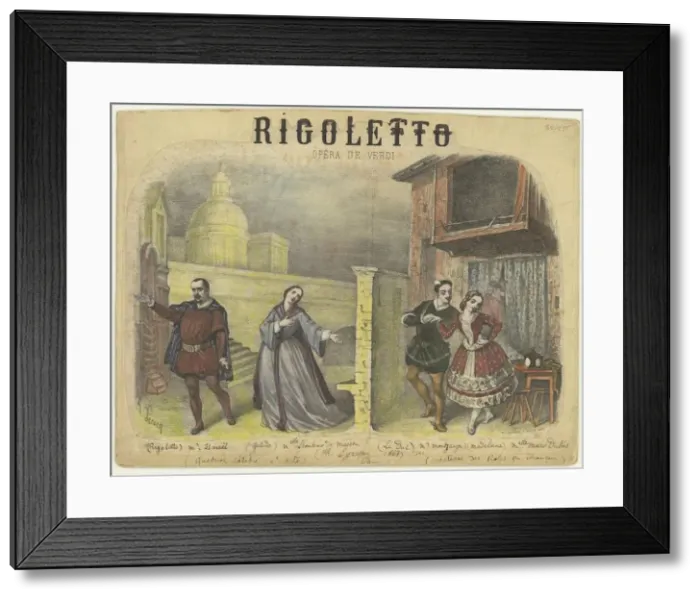 Framed Print : Opera Rigoletto by Giuseppe Verdi, 1863 Framed Print : Opera Rigoletto by Giuseppe Verdi, 1863