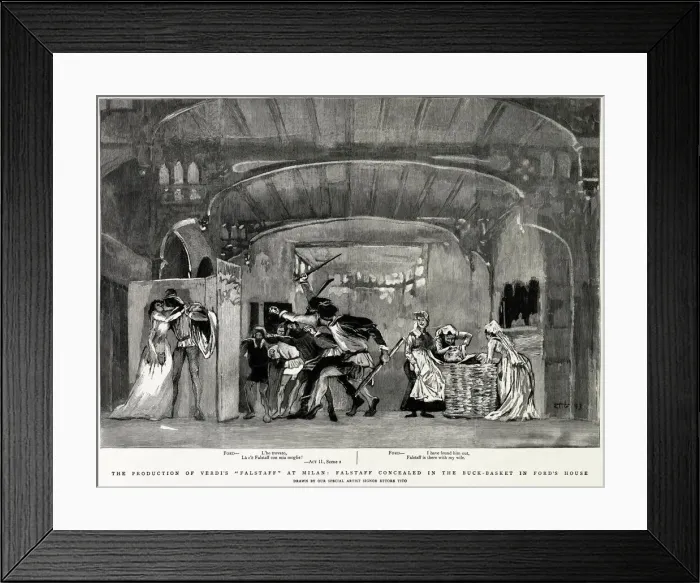 Framed Print : Premiere of the opera Falstaff by Giuseppe Verdi at La Scala in Milan on 9 February 1893, 1893 Framed Print : Premiere of the opera Falstaff by Giuseppe Verdi at La Scala in Milan on 9 February 1893, 1893