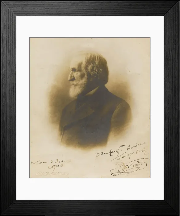 Framed Print : Portrait of the Composer Giuseppe Verdi (1813-1901), c. 1900 Framed Print : Portrait of the Composer Giuseppe Verdi (1813-1901), c. 1900