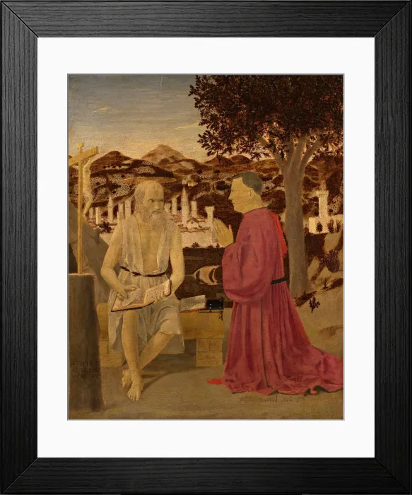 Framed Print : Saint Jerome and a Donor, 1451 Framed Print : Saint Jerome and a Donor, 1451