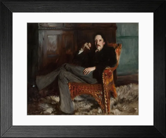 Framed Print : Portrait of Robert Louis Stevenson (1850-1894), 1887 Framed Print : Portrait of Robert Louis Stevenson (1850-1894), 1887