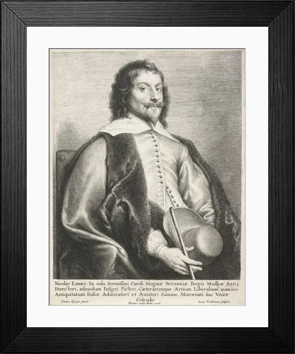 Framed Print : Portrait of the Composer Nicholas Lanier (1588-1666), First Half of 17th cen Framed Print : Portrait of the Composer Nicholas Lanier (1588-1666), First Half of 17th cen