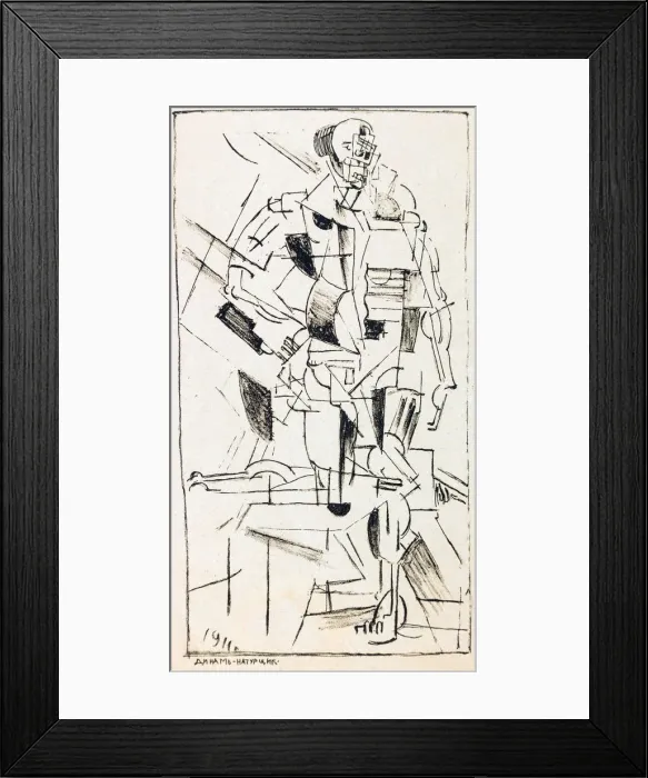 Framed Print : Dynamic figure. From: On New Systems in Art, 1911 Framed Print : Dynamic figure. From: On New Systems in Art, 1911