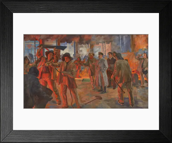 Framed Print : The Visit of Sergo Ordzhonikidze, 1937 Framed Print : The Visit of Sergo Ordzhonikidze, 1937
