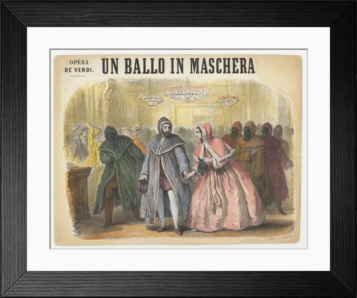 Framed Print : Opera Un Ballo in maschera by Giuseppe Verdi, Paris, Theatre Italien, 1861 Framed Print : Opera Un Ballo in maschera by Giuseppe Verdi, Paris, Theatre Italien, 1861