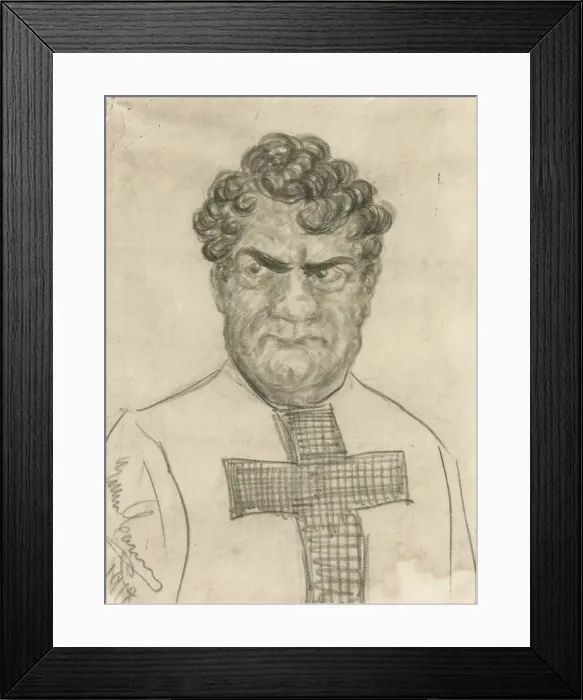Framed Print : Self-caricature in the role of Don Alvaro in Opera La forza del destino by Giuseppe Verdi, 1918 Framed Print : Self-caricature in the role of Don Alvaro in Opera La forza del destino by Giuseppe Verdi, 1918