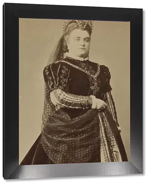 Marie Sasse (1834-1907) as Elisabeth de Valois, in Opera Don Carlos by Giuseppe Verdi. Paris, Theatr