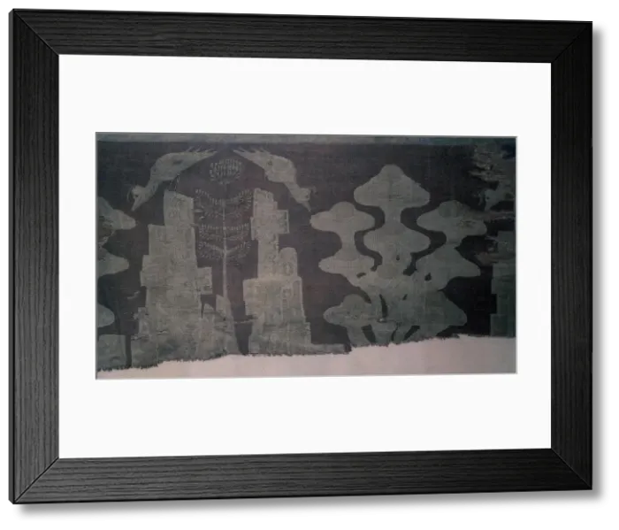 Framed Print : Fragment of Cloth, 1st century BC Framed Print : Fragment of Cloth, 1st century BC
