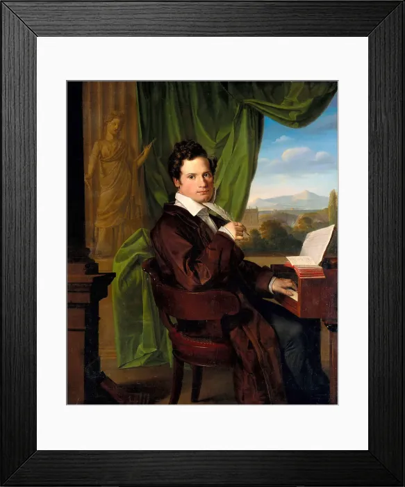 Framed Print : Portrait of the composer Heinrich Maria Schmidt, 1835 Framed Print : Portrait of the composer Heinrich Maria Schmidt, 1835