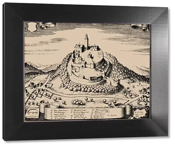 Rusteberg castle. Topographia Sueaviae, 1643