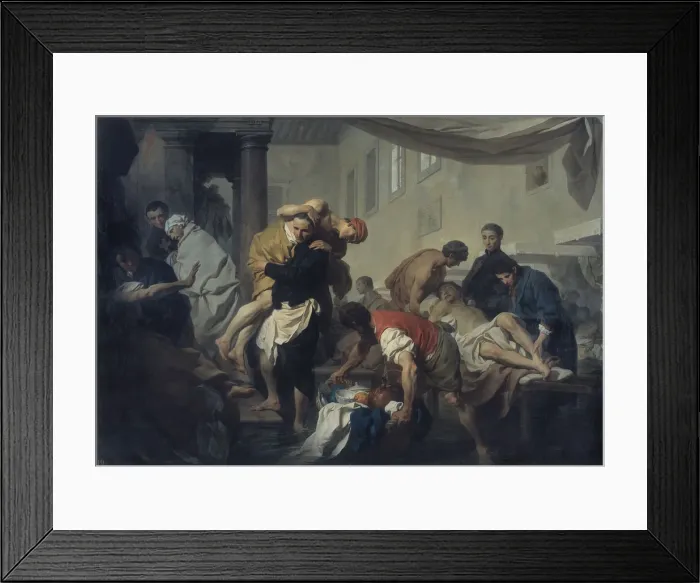 Framed Print : Saint Camillus de Lellis saves the sick of the Ospedale di Santo Spirito in Sassia during the floodi Framed Print : Saint Camillus de Lellis saves the sick of the Ospedale di Santo Spirito in Sassia during the floodi