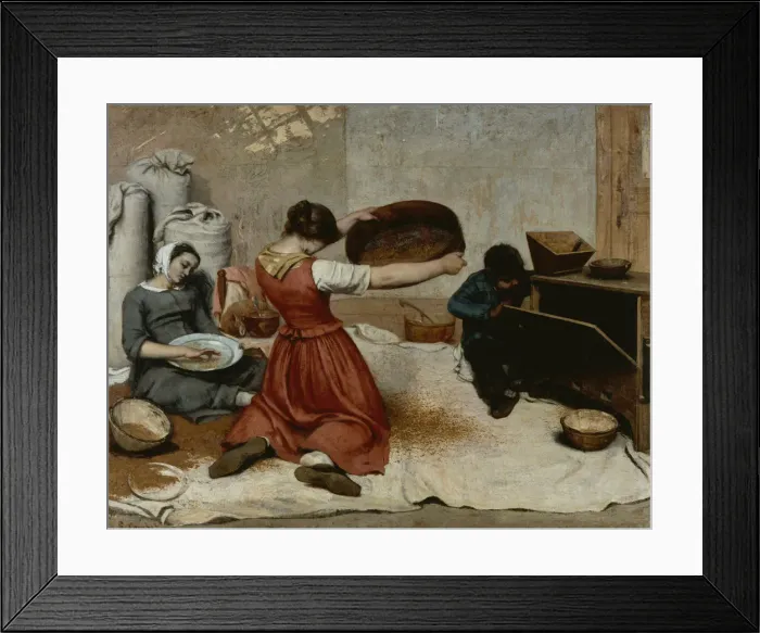 Framed Print : The Wheat Sifters (Les Cribleuses de Ble), 1854 Framed Print : The Wheat Sifters (Les Cribleuses de Ble), 1854