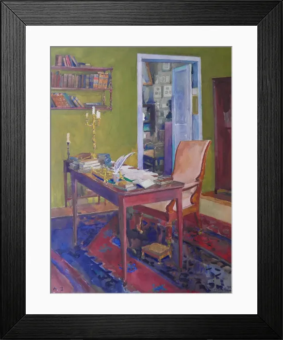 Framed Print : Alexander Pushkins study at the Mikhaylovskoye estate, 1950 Framed Print : Alexander Pushkins study at the Mikhaylovskoye estate, 1950