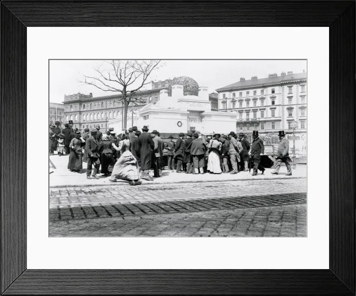 Framed Print : View of the Secession Exhibition Building from Gemusemarkt, 1899 Framed Print : View of the Secession Exhibition Building from Gemusemarkt, 1899