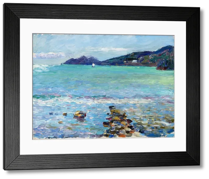 Framed Print : Portofino seen from Rapallo, c. 1906 Framed Print : Portofino seen from Rapallo, c. 1906