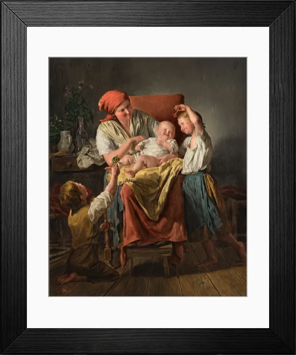 Framed Print : A Mothers Joy, 1857 Framed Print : A Mothers Joy, 1857