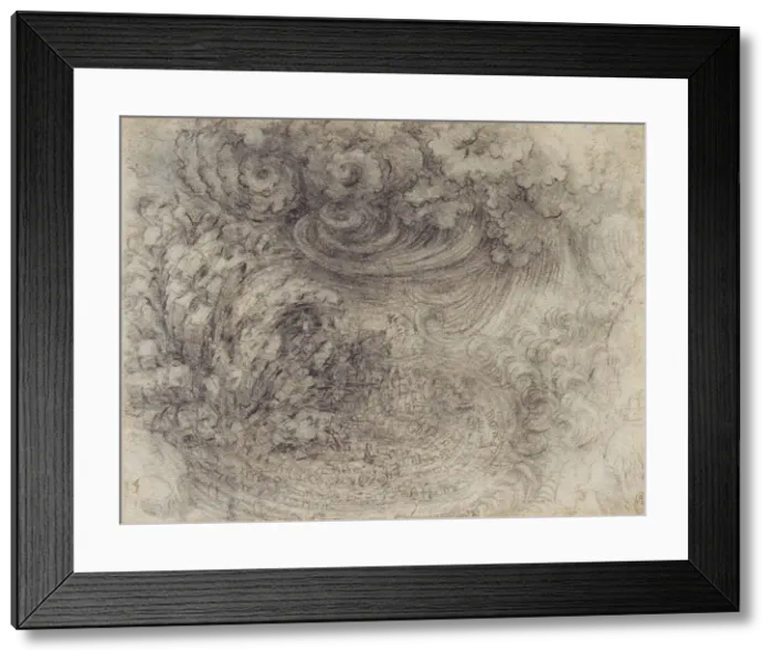 Framed Print : A deluge, ca 1517 Framed Print : A deluge, ca 1517