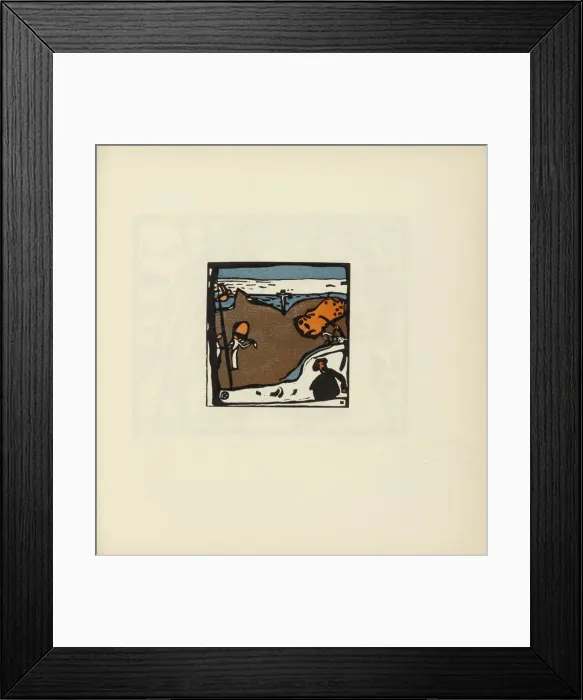 Framed Print : Landscape with Figures and Crucifix. From Klange (Sounds), 1913 Framed Print : Landscape with Figures and Crucifix. From Klange (Sounds), 1913