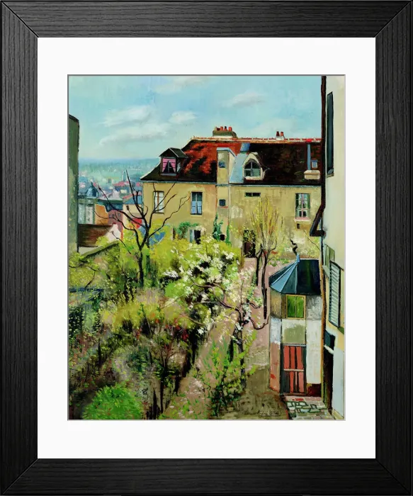 Framed Print : Jardin de la maison d Utrillo, 1913 Framed Print : Jardin de la maison d Utrillo, 1913