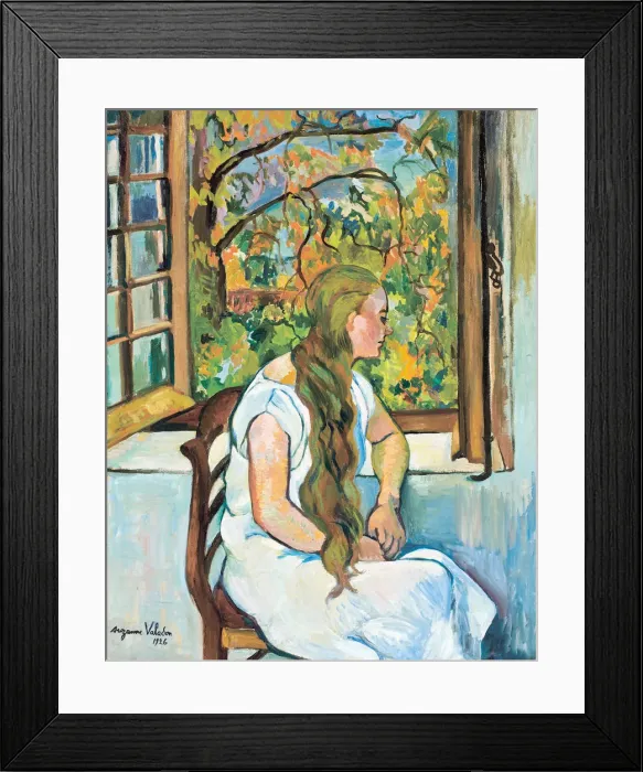 Framed Print : Germaine Utter at her window, 1926 Framed Print : Germaine Utter at her window, 1926