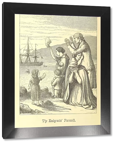 Emigrants Leave Ireland. From Illustrated History of Ireland by Mary Frances Cusack, 1868