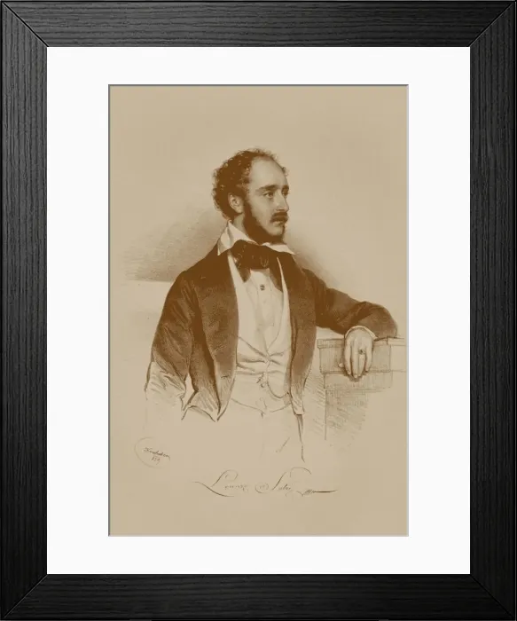 Framed Print : Portrait of the opera singer Lorenzo Salvi (1810-1887), 1839 Framed Print : Portrait of the opera singer Lorenzo Salvi (1810-1887), 1839