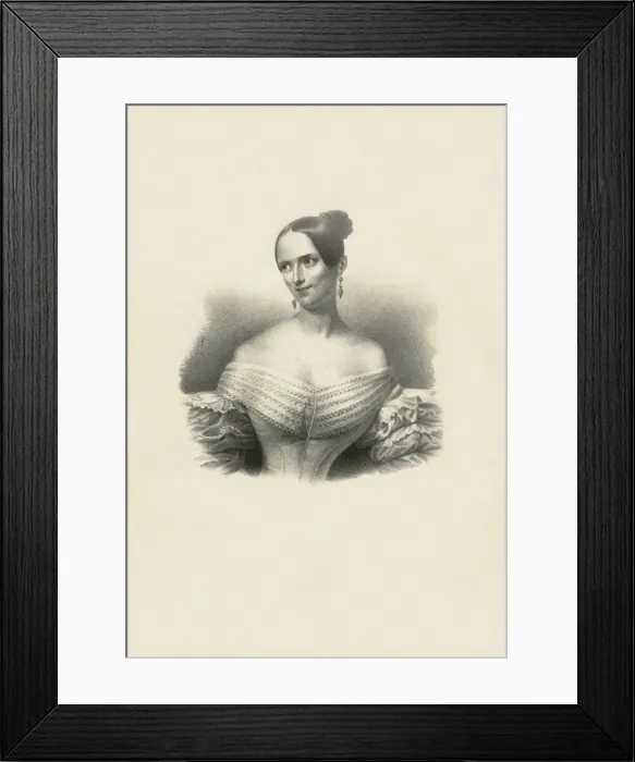 Framed Print : Portrait of the opera soprano Sophie Lowe (1812-1866), c. 1840 Framed Print : Portrait of the opera soprano Sophie Lowe (1812-1866), c. 1840