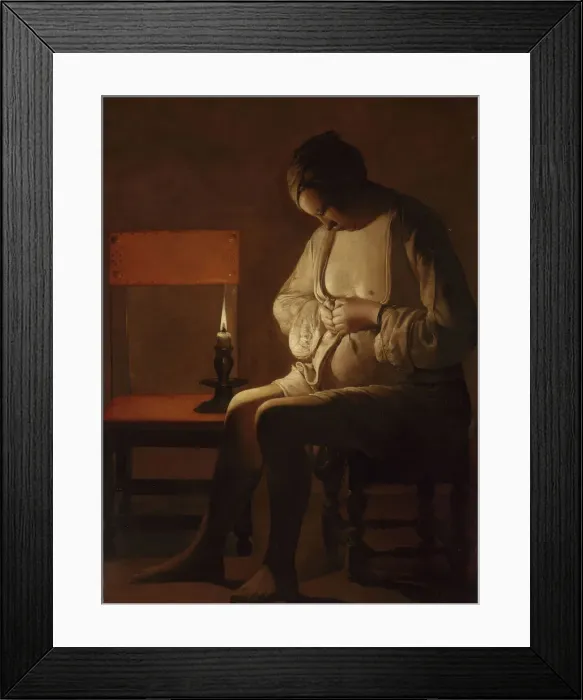 Framed Print : Woman Catching Fleas, ca 1638 Framed Print : Woman Catching Fleas, ca 1638