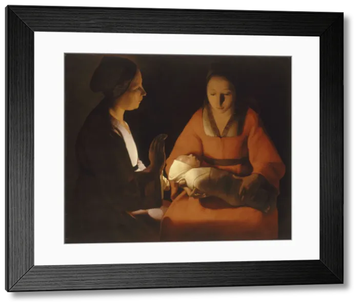 Framed Print : The newborn Child, c. 1647-1648 Framed Print : The newborn Child, c. 1647-1648