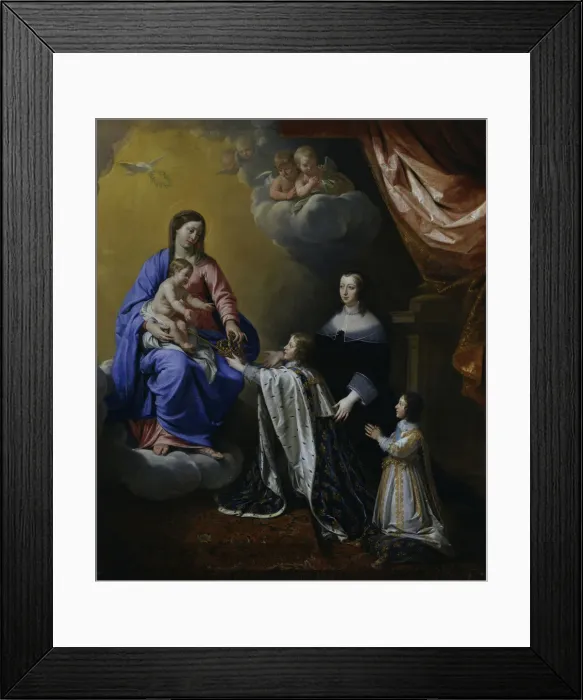 Framed Print : Louis XIV offers the Madonna a crown and sceptre, c. 1643 Framed Print : Louis XIV offers the Madonna a crown and sceptre, c. 1643