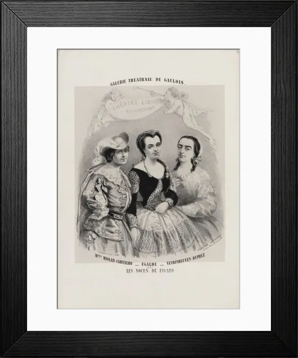 Framed Print : Caroline Miolan-Carvalho, Delphine Ugalde and Caroline Duprez in Le Nozze di Figaro by Wolfgang Am Framed Print : Caroline Miolan-Carvalho, Delphine Ugalde and Caroline Duprez in Le Nozze di Figaro by Wolfgang Am