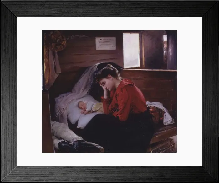 Framed Print : In A Railway Carriage, 1893 Framed Print : In A Railway Carriage, 1893
