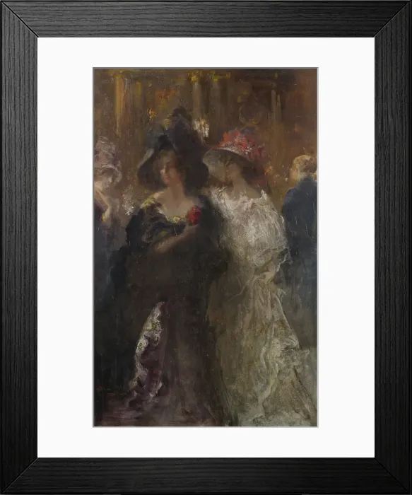 Framed Print : Two elegant ladies, 1910 Framed Print : Two elegant ladies, 1910