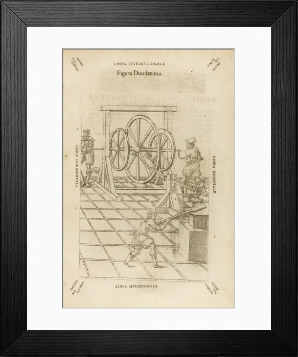 Framed Print : Illustration from Theatrum Instrumentorum Et Machinarum by Jacques Besson, 1582 Framed Print : Illustration from Theatrum Instrumentorum Et Machinarum by Jacques Besson, 1582